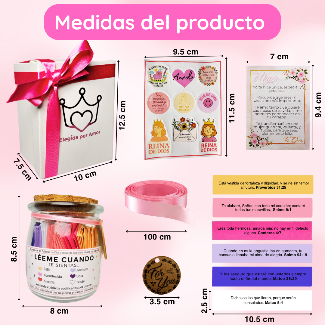 Frasco de Versículos de Dios para Mujeres🩷