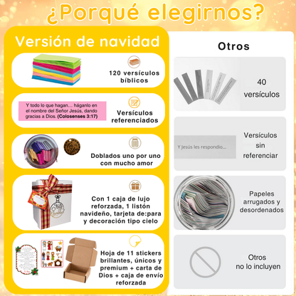 Frasco de versículos: Edición Regalo de Navidad🎁🎄